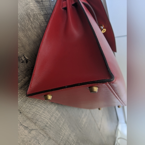 Hermes Rouge H Kelly 32, Sellier Box Leather - Picture 12 of 15